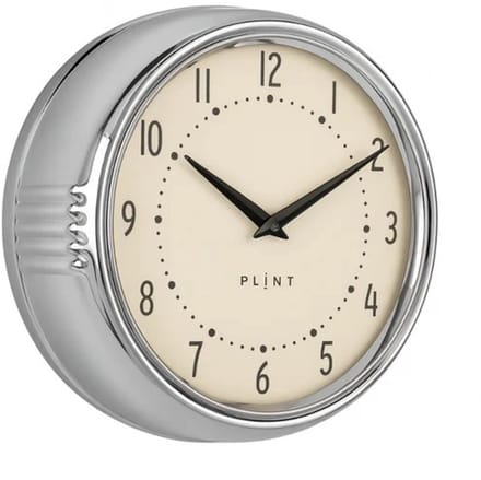 PLINT Retro Wandklok Chrome