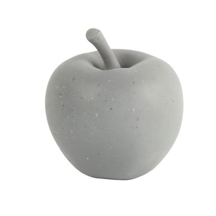 Decoratie appel aardewerk grijs 12 cm Jamie decoratief accessoire.