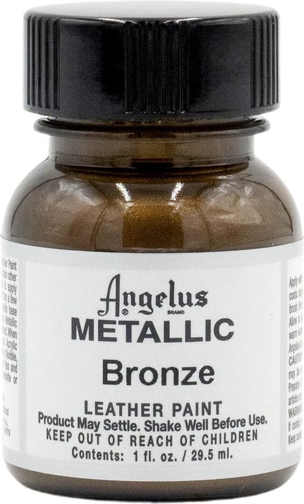 Angelus Leather Acrylic Paint - textielverf voor leren stoffen - acrylbasis - Metallic Brons - 29,5ml