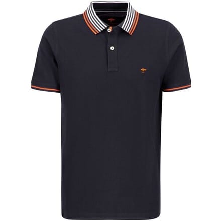Fynch-Hatton Polo Striped Collar Modern Soft Cotton Piqué Navy / male