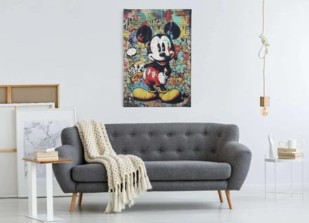 Canvas Schilderij - Urban Art - Cartoon Karakter - Pop Art - Graffiti - 90x60 cm