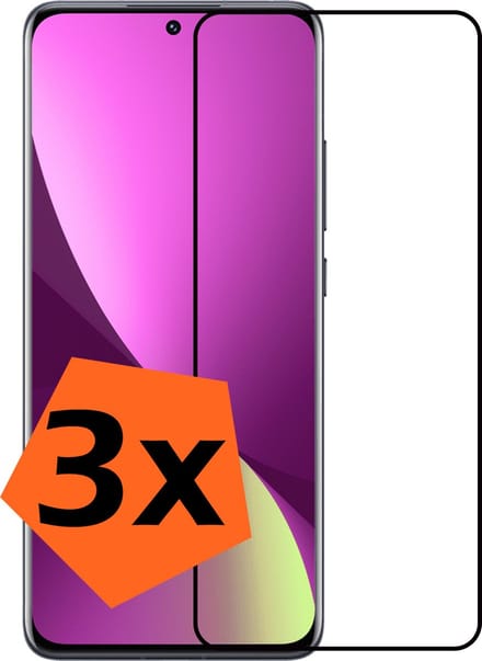 Screenprotector - 3 Stuks - Geschikt voor Xiaomi 12 - Full Cover - Gehard Glas - Beschermglas - Tempered Glass - Screen Protector