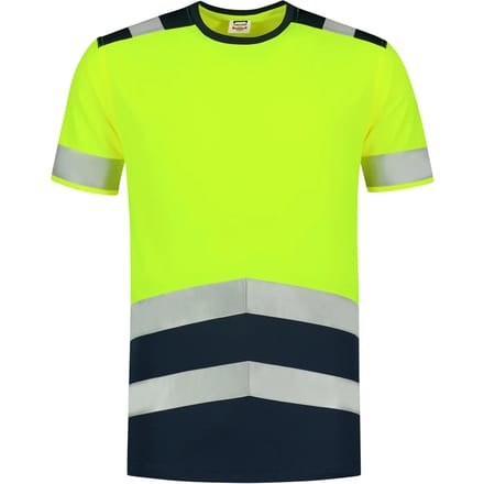 Tricorp 103006 T-shirt High Vis Bicolor - Fluo Geel/Inkt - M