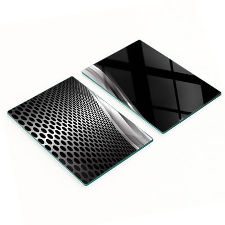 Decoratieve glazen snijplanken met grafische textuur 2x40x52 cm