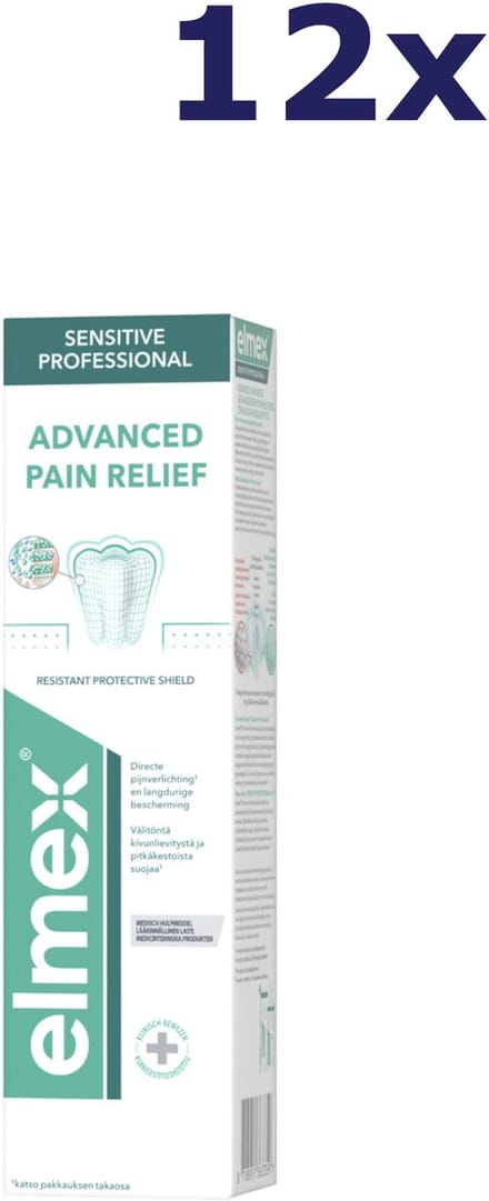 Elmex - Tandpasta Sensitive Professional - 12 x 75 ml - Voordeelverpakking