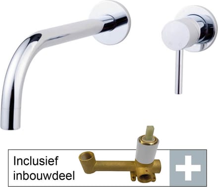 Klea  Inbouwwastafelkraan 1 Greeps Chroom