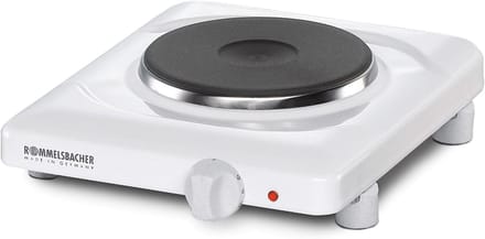 Gietijzeren Kookplaat - Extra Kookpunt - Keuken Uitbreiding - Traploos Verstelbaar - 145mm Diameter - Wit