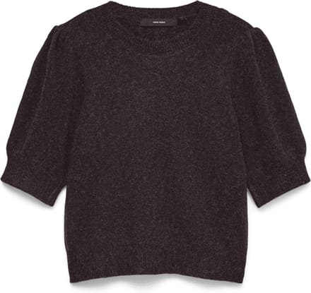 Vero Moda Trui Vmdoffy 2/4 O-neck Pullover Ga Noos 10278313 Windsor Wine/black Melange Dames Maat - XS