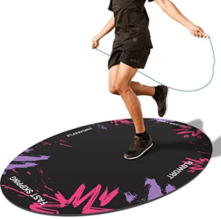 Rubberen Springtouwmat - Schokabsorberend, Antislip, Ovaal Design voor Vloerbescherming en Thuis Workout