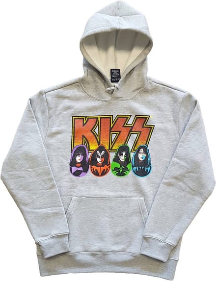 Kiss - Logo, Faces & Icons Hoodie/trui - M - Grijs