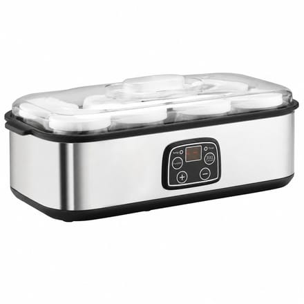Novari - Yoghurtmachine - Yoghurtmaker - Inclusief 8 glazen potjes van 180 ml - Instelbare temperatuur - Digitaal LED-display