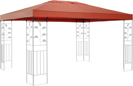 Vervangend dakzeil voor Paviljoen 3x4 meter Polyester Terracotta
