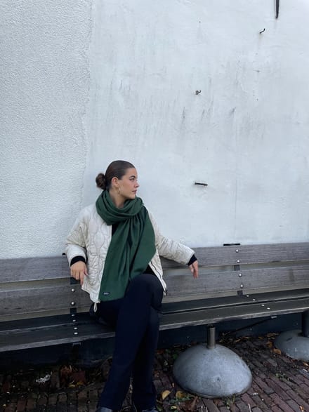 LILLA - Wintersjaal dames - sjaal dames groen - sjaal dames