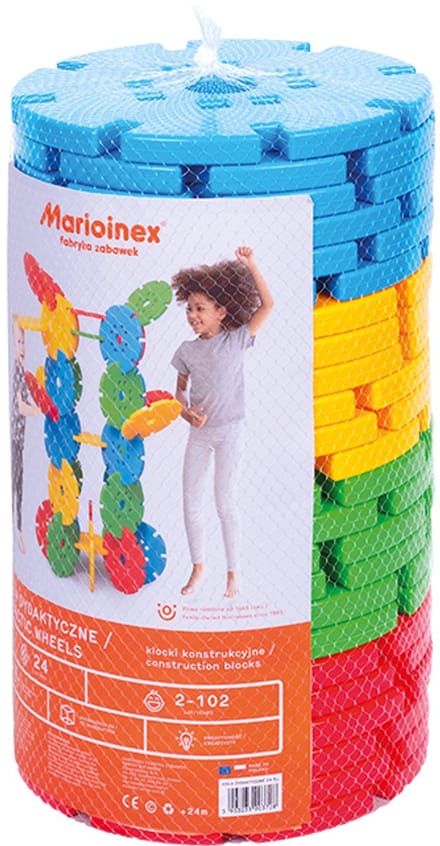Grote wielen constructieset 36 stuks - Marioinex - vanaf 24 maanden