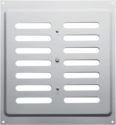 Afsluitbaar ventilatierooster RVS met schuifsluiting voor luchtregeling