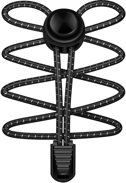 BOTC Elastische Veters - Schoenveters - Hardlopen - Zwart - 2 Stuks