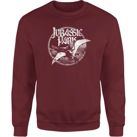 Jurassic Park Flying Threat Sweatshirt - Bordeaux - L