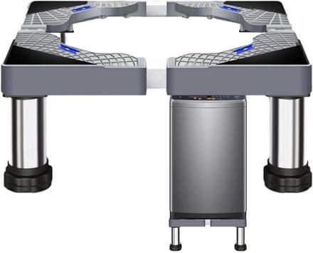 Wasmachine Voetstuk - Apparaat Basis - Huishoudelijk Gebruik - Verstelbare Lengte - 60x60x20cm - Zilver
