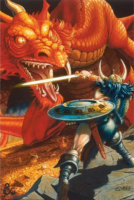 Dungeons and Dragons Red Dragon Battle Poster 61x91.5cm