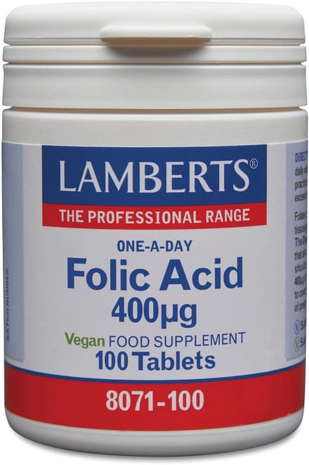Lamberts Foliumzuur 400mcg - 100 Tabletten
