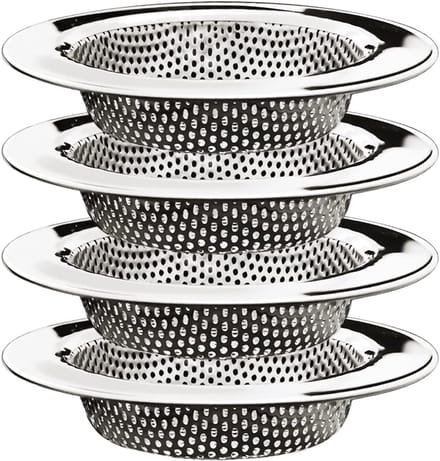 Gootsteenzeef voor afvoer, 4-pack - Buitendiameter 11,2 cm