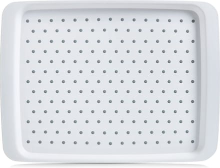 Zeller Dienblad - antislip - wit - kunststof - 35 x 26 cm