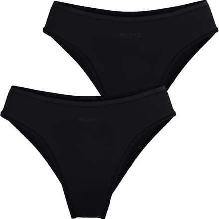 Björn Borg dames Soft Touch Cheeky Briefs - slip middelhoge taille (2-pack) - zwart - zwart