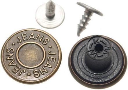 10 Jeansknopen - 17mm - Bronskleurig - Brons - spijkerbroek - spijkerjas - inslagknopen