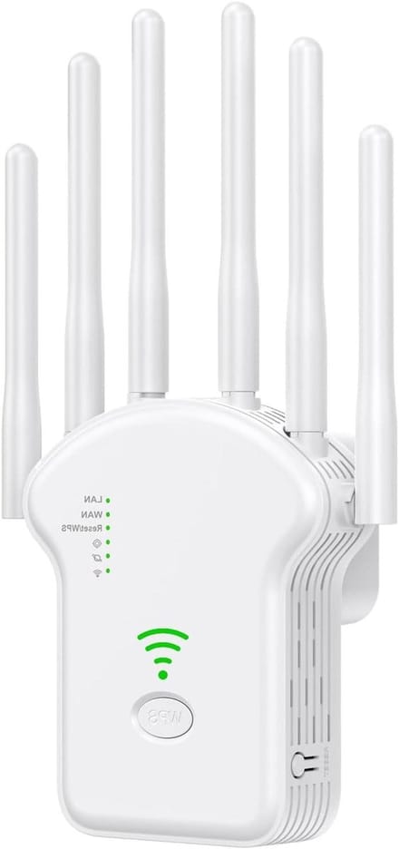 Wifi Versterker - Internet Extender - Netwerk Uitbreiding - Dual Band Technologie - 1200 Mbps - Wit
