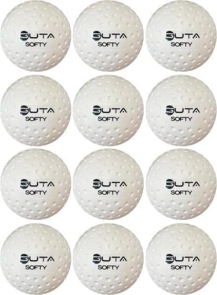 Hockeybal Soft Wit Set van 12