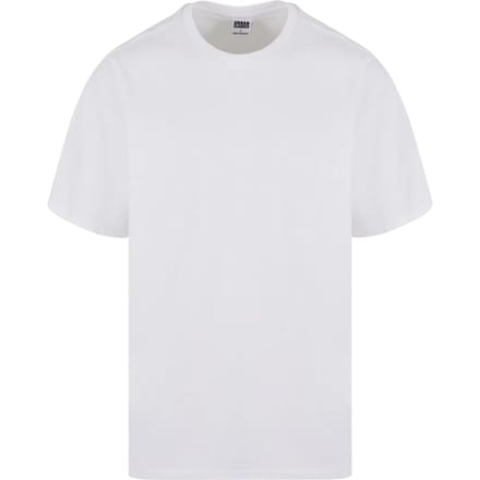 Urban Classics - UC Weavy Logo Heavy Oversized Heren Tshirt - S - Wit