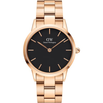 Daniel Wellington DW Watch Iconic Link Black Rose Gold 32mm