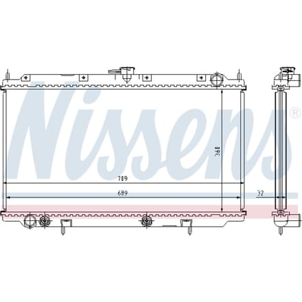 Radiator, motorkoeling NISSENS 62924A
