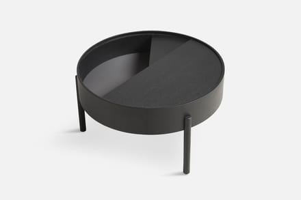 Woud Arc bijzettafel - essen zwart - Ø66 cm