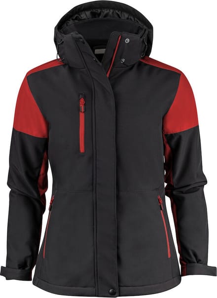 Printer PRIME PADDED SOFTSHELL PRIME LADY 2261072 - Zwart/Rood - S