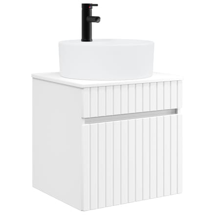 vidaXL - Wandgemonteerde - wastafelmeubel - Wit - 49 - x - 44,5 - x - 65 - cm