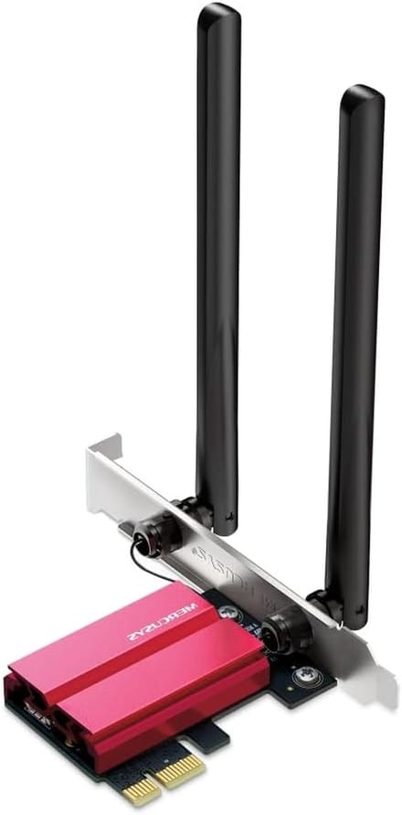 Netwerk Adapter - Wifi Bluetooth - Snelle Internetverbinding - Tri-Band Technologie - PCIe - Zwart