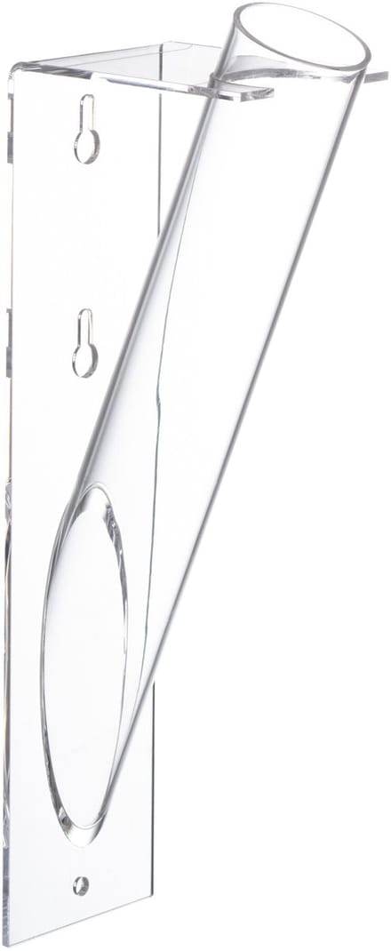 J-Line vaas Tube - kunststof - transparant - small - 2 stuks