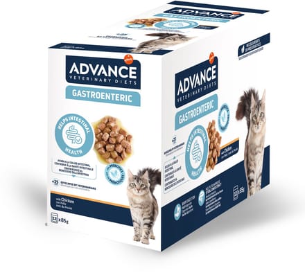 Advance Veterinary Diet Kat Gastroenteric - Compleet Dieetvoer Laag Vezelgehalte - 12x85gr