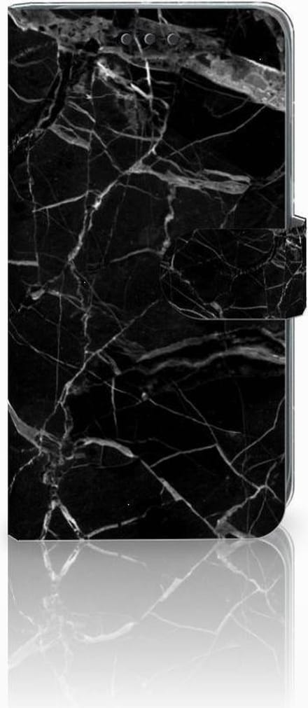 Apple iPhone Xr Bookcase Marmer Zwart - Origineel Cadeau Vader