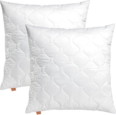Sleepling 80 x 80 cm Hoofdkussen Basic 200 | set van 2 | navulbaar kussen | Made in EU | hoes van katoenmix | wasbaar op 60 graden | wit