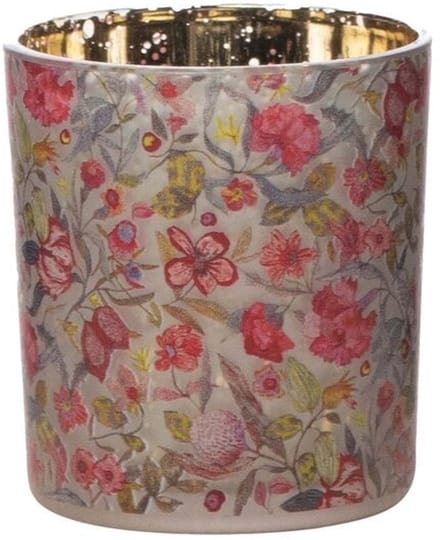 Mars & More Windlicht Glas zara bloemen klein 8 cm