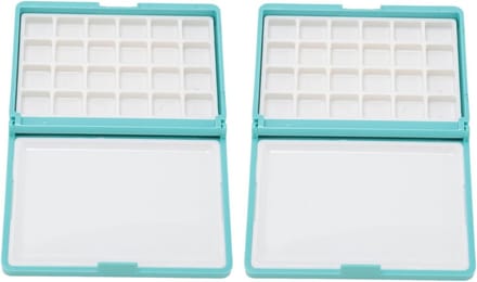 Compacte Mini Waterverf Set voor Beginners, Ideaal voor Schilderen onderweg met 2 Paletten en Accessoires