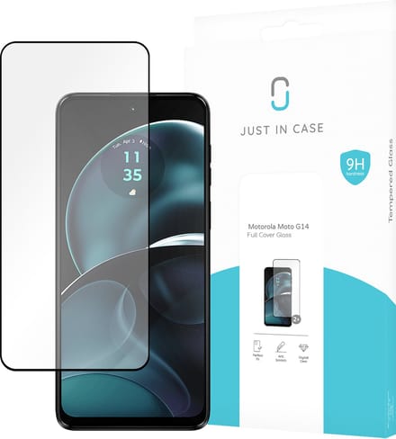 Just in Case screenprotector geschikt voor Motorola Moto G14 - Screenprotector Full Cover Gehard Glas - 2 Stuks