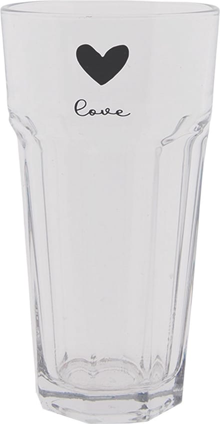 Clayre & Eef Waterglas 320 ml Glas Hart
