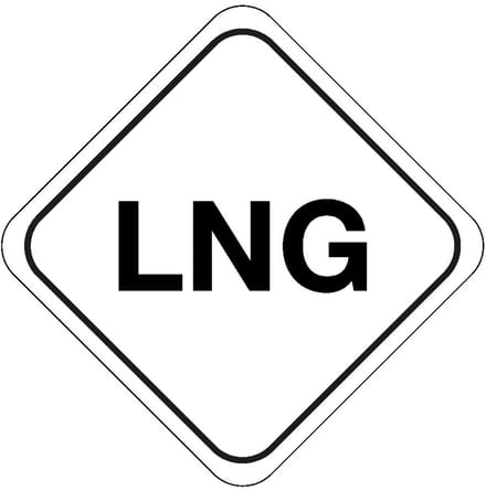 LNG gas sticker 300 x 300 mm