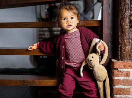 MXM Baby broek- Bordeaux- Katoen- Basic pants- Baby- Newborn- Sweatpants- Maat 92