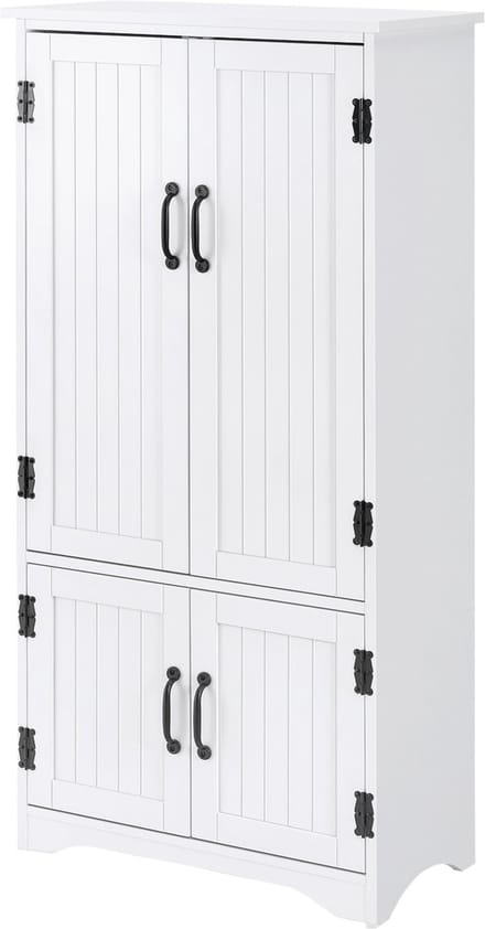 HOMCOM-Keukenkast-Hout-60x30x123cm-Wit