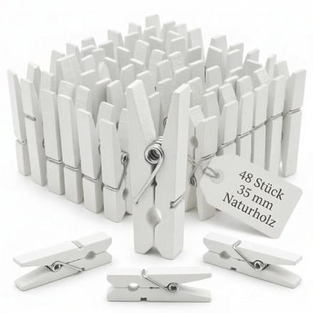 Allecto - Mini-wasknijpers - Houten knijpers - voor knutselen