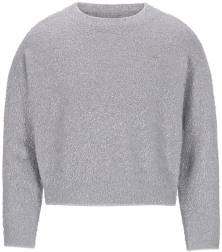 Like Flo - Do Flo girls hairy glittter knit - Silver - Maat 104